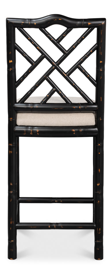 Brighton Counter Stool, Antique Black by Sarreid Ltd - view 4