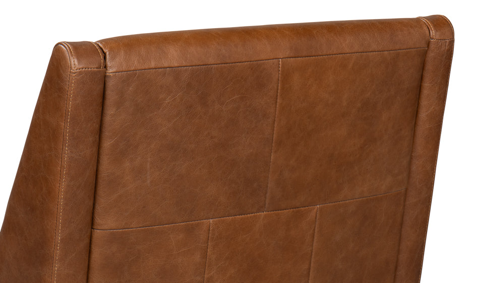 Brandy Accent Chair In Distilled Leather by Sarreid Ltd - view 8