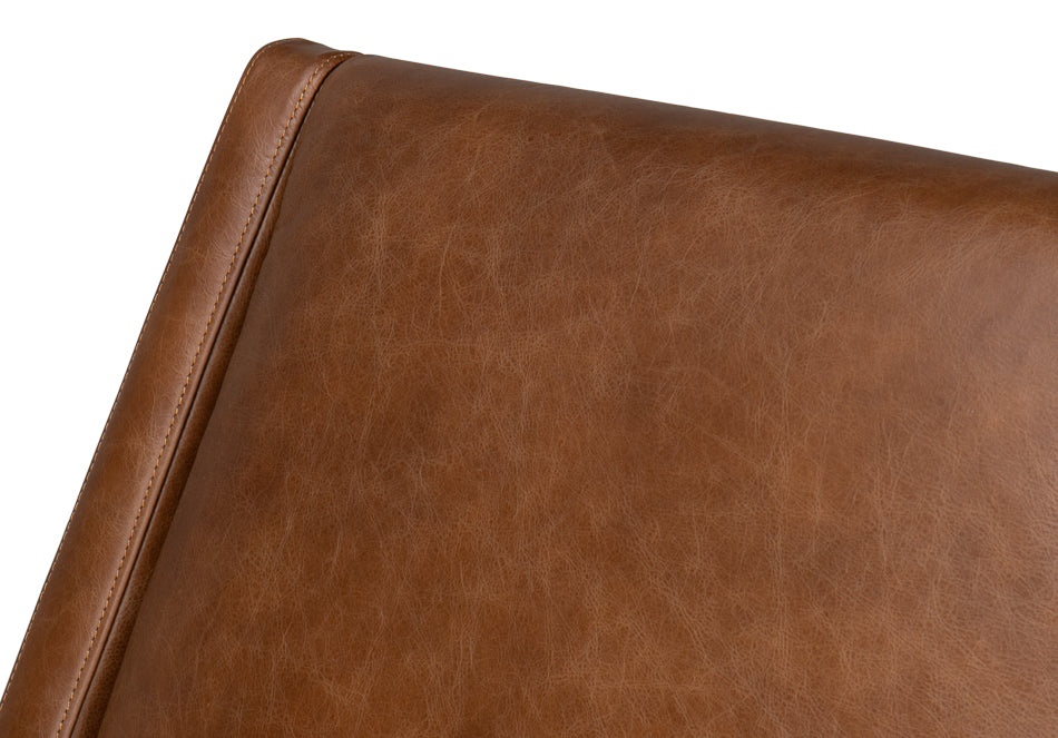 Brandy Accent Chair In Distilled Leather by Sarreid Ltd - view 6
