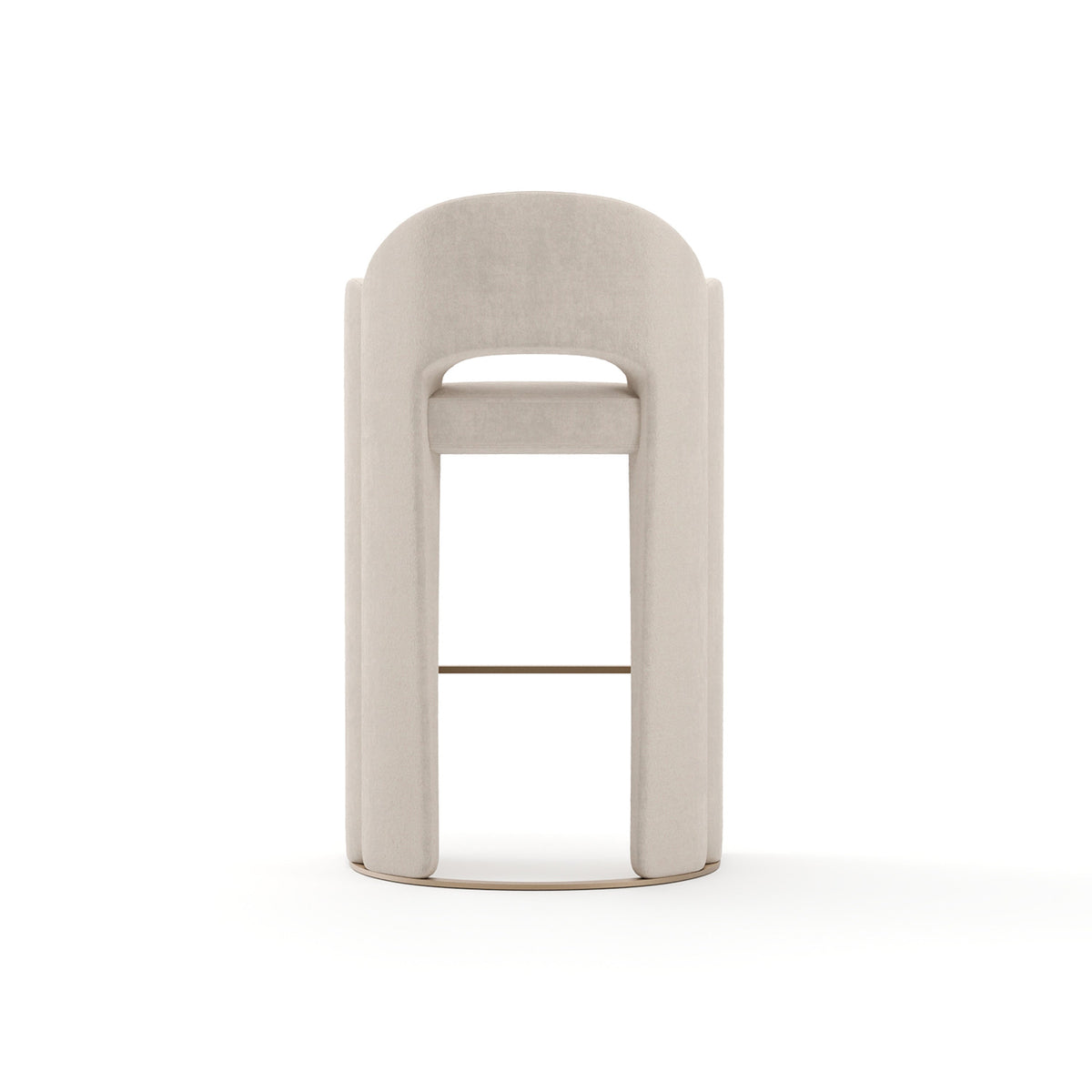 Overlap Bar Stool Ivory Whisper of Gold 23.50" by Caracole - view 6
