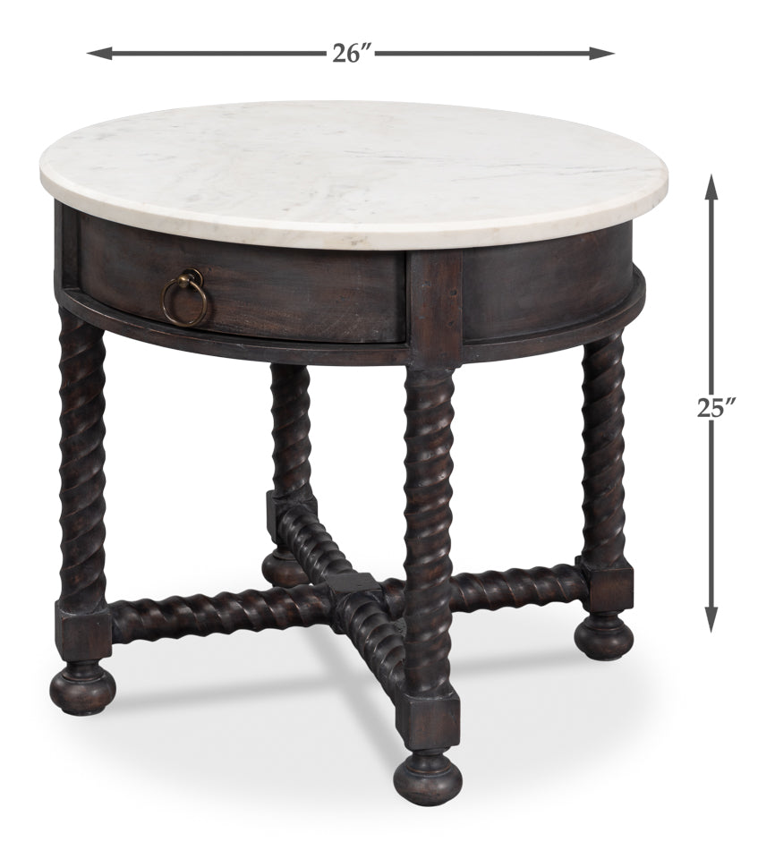 Barley Side Table by Sarreid Ltd - view 7