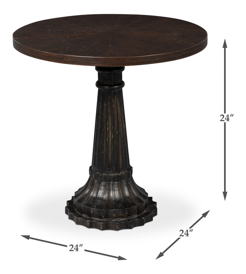Alister Round End Table by Sarreid Ltd - view 7