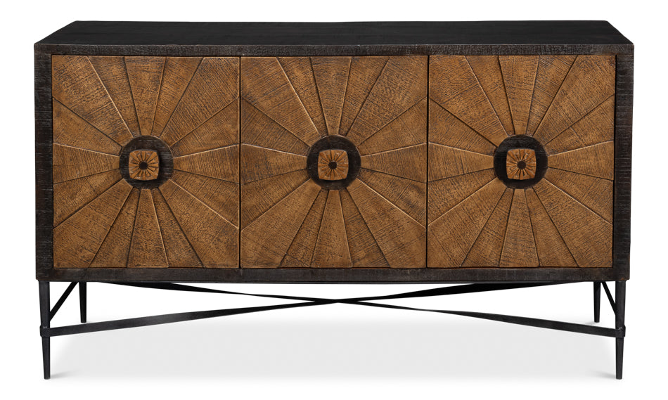 Luke 3 Door Sideboard by Sarreid Ltd - view 2