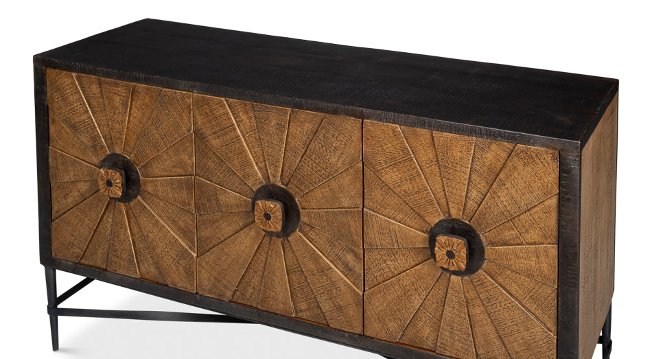 Luke 3 Door Sideboard by Sarreid Ltd - view 4