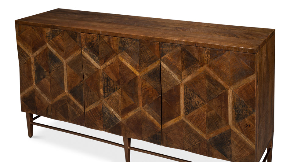 Geo 3 Door Sideboard by Sarreid Ltd - view 4