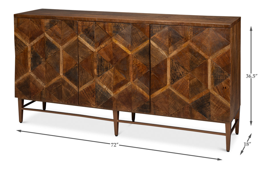 Geo 3 Door Sideboard by Sarreid Ltd - view 7