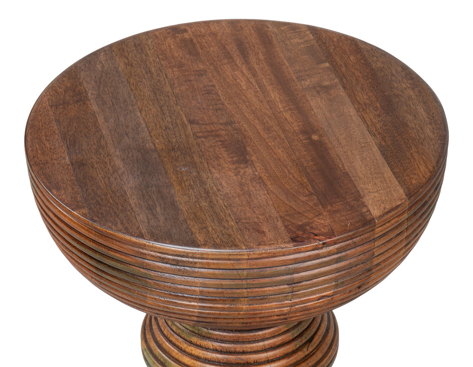Kayan Wood End Table by Sarreid Ltd - view 3