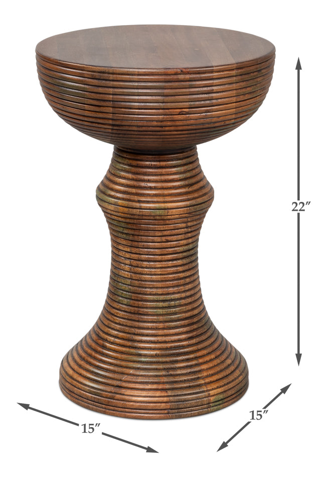 Kayan Wood End Table by Sarreid Ltd - view 7