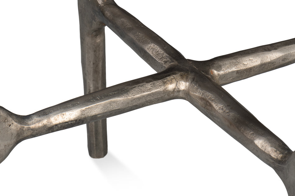 Derrick Iron End Table With Marble Top by Sarreid Ltd - view 11