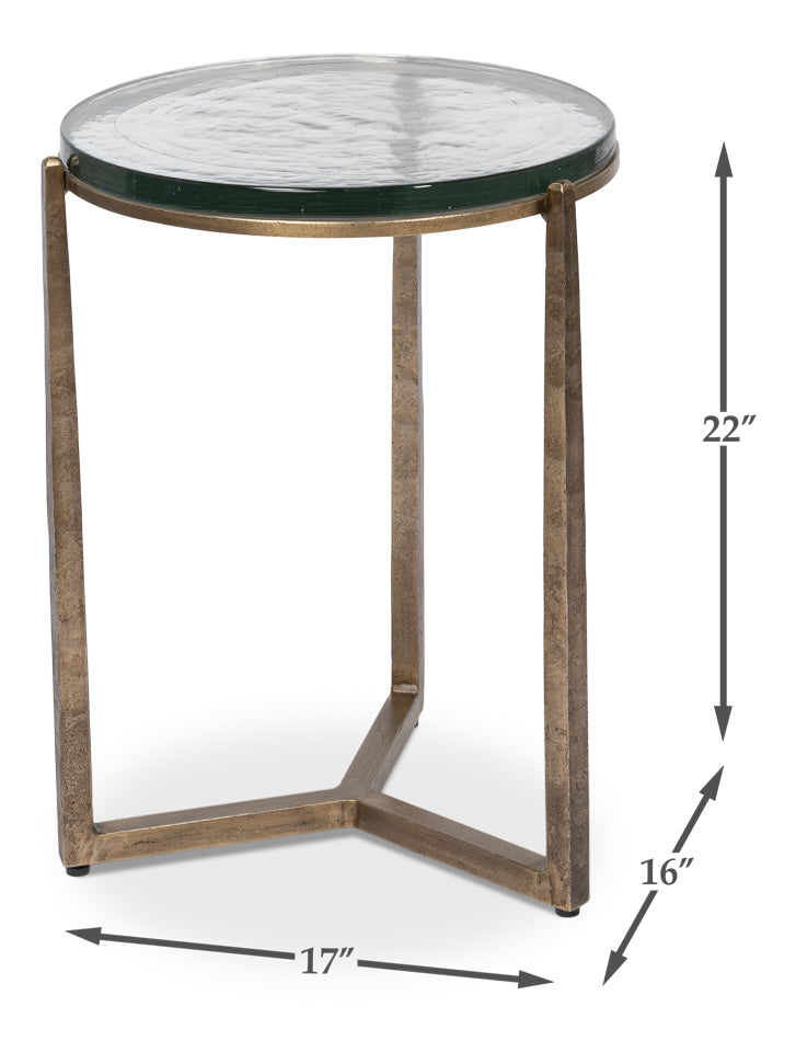 Dorsey Round Side Table 17" by Sarreid Ltd - view 7