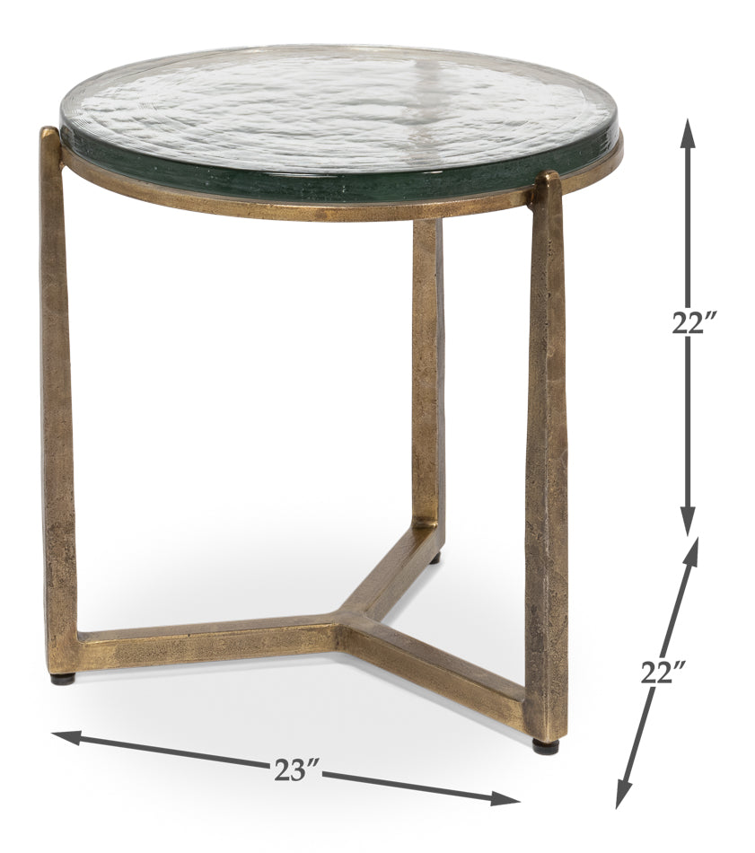 Dorsey Round Side Table 23" by Sarreid Ltd - view 7