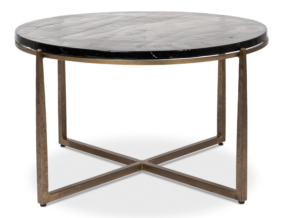 Dorsey Round Coffee Table by Sarreid Ltd - view 8