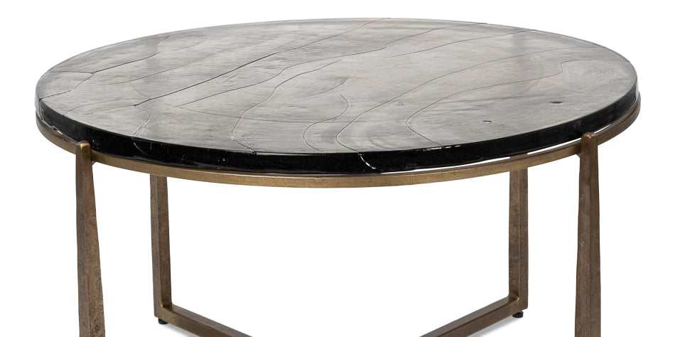 Dorsey Round Coffee Table by Sarreid Ltd - view 9