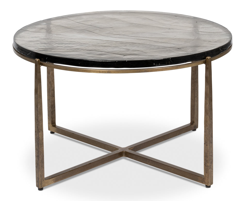 Dorsey Round Coffee Table by Sarreid Ltd - view 2