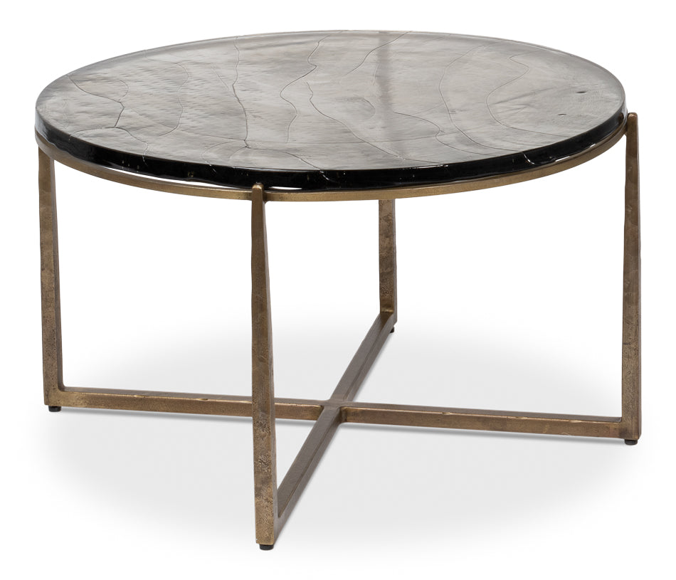 Dorsey Round Coffee Table by Sarreid Ltd - view 3