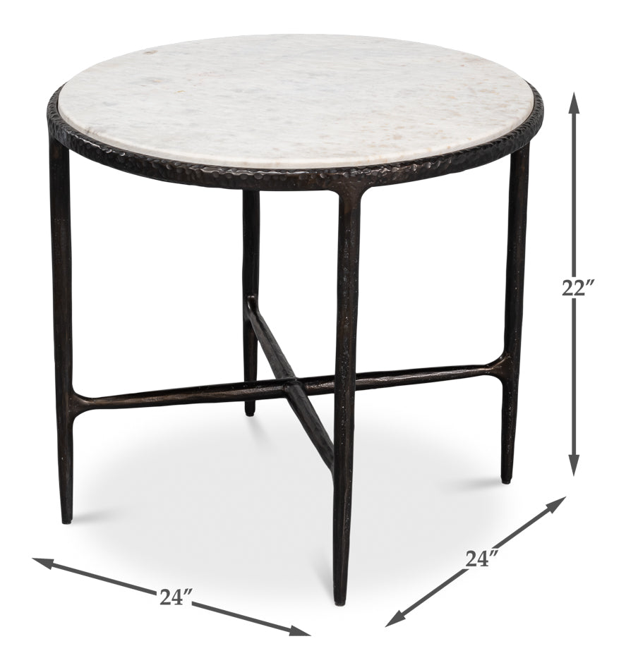Dakor Round Side Table by Sarreid Ltd - view 7