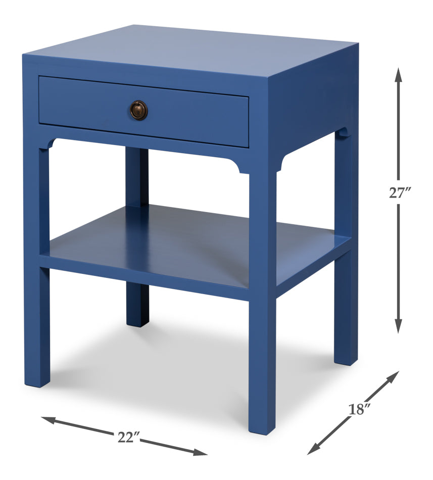 Windy Single Drawer Side Table Custom by Sarreid Ltd - view 7