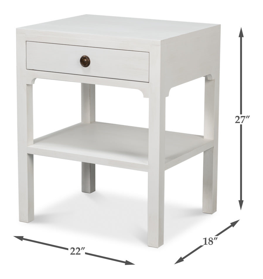 Windy Single Drawer Side Table by Sarreid Ltd - view 7