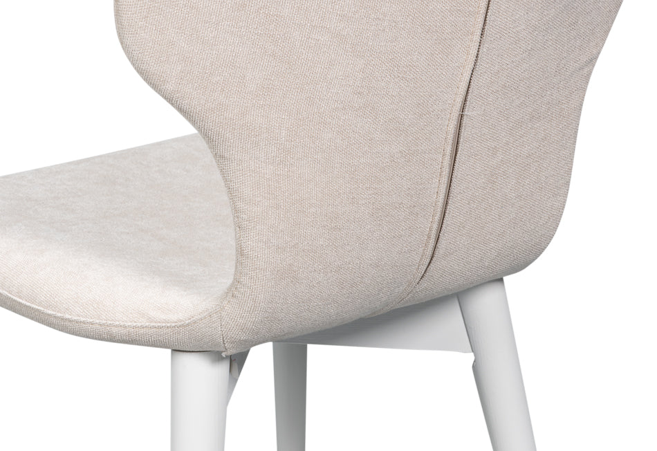Contour Sidechair, Cortina White by Sarreid Ltd - view 8