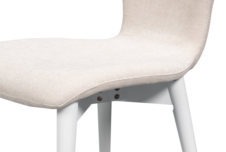 Contour Sidechair, Cortina White by Sarreid Ltd - view 9