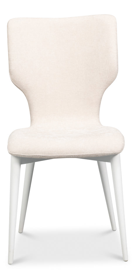 Contour Sidechair, Cortina White by Sarreid Ltd - view 2