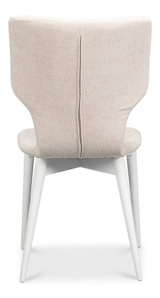 Contour Sidechair, Cortina White by Sarreid Ltd - view 4