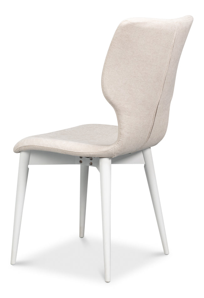 Contour Sidechair, Cortina White by Sarreid Ltd - view 5