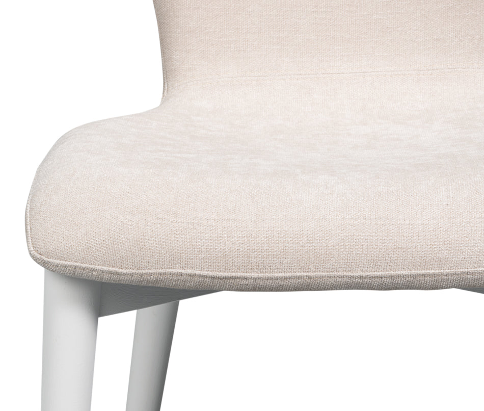 Contour Sidechair, Cortina White by Sarreid Ltd - view 6