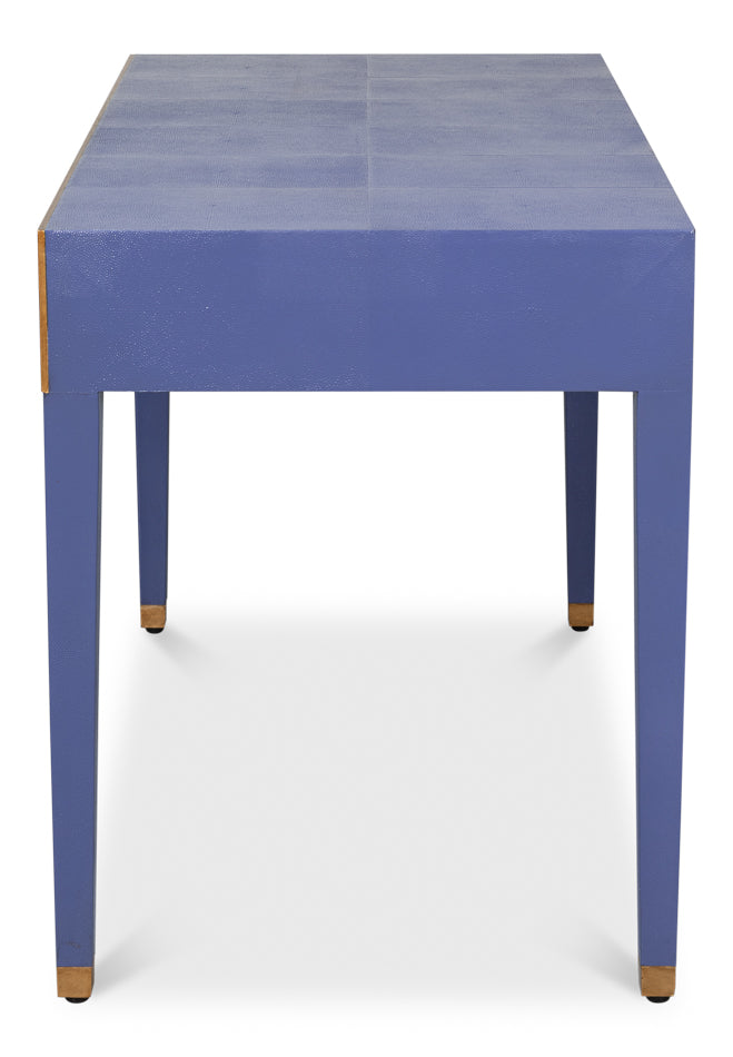Gabriella Shagreen Desk/Table,Marlin Blu by Sarreid Ltd - view 9