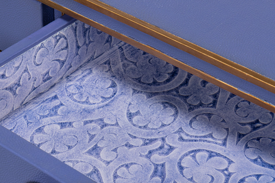 Gabriella Shagreen Desk/Table,Marlin Blu by Sarreid Ltd - view 10