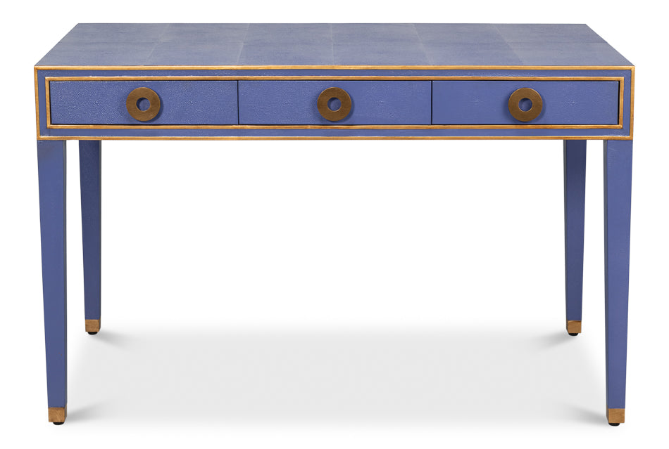 Gabriella Shagreen Desk/Table,Marlin Blu by Sarreid Ltd - view 2
