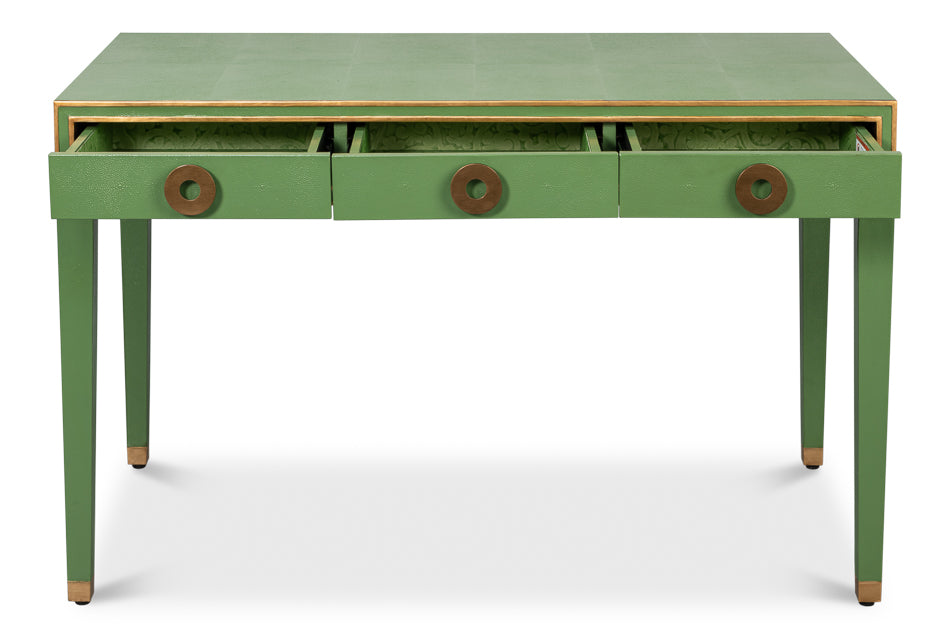Gabriella Shagreen Desk/Table,Watercress by Sarreid Ltd - view 3