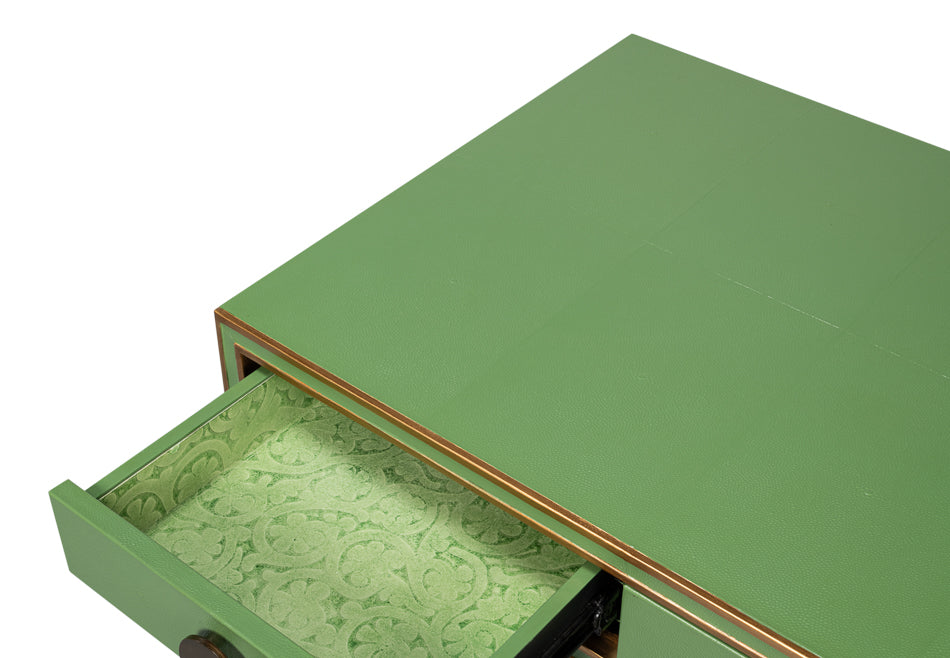 Gabriella Shagreen Desk/Table,Watercress by Sarreid Ltd - view 5