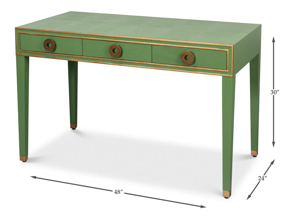 Gabriella Shagreen Desk/Table,Watercress by Sarreid Ltd - view 7