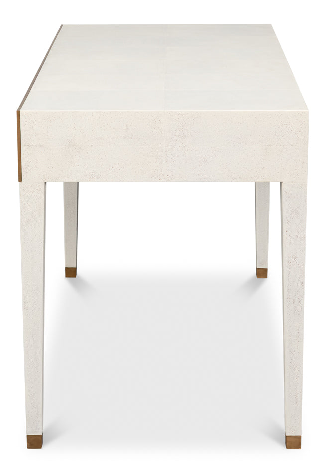 Gabriella Shagreen Desk/Table,Osprey Wht by Sarreid Ltd - view 9