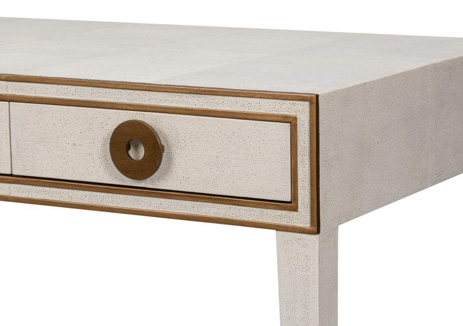 Gabriella Shagreen Desk/Table,Osprey Wht by Sarreid Ltd - view 11