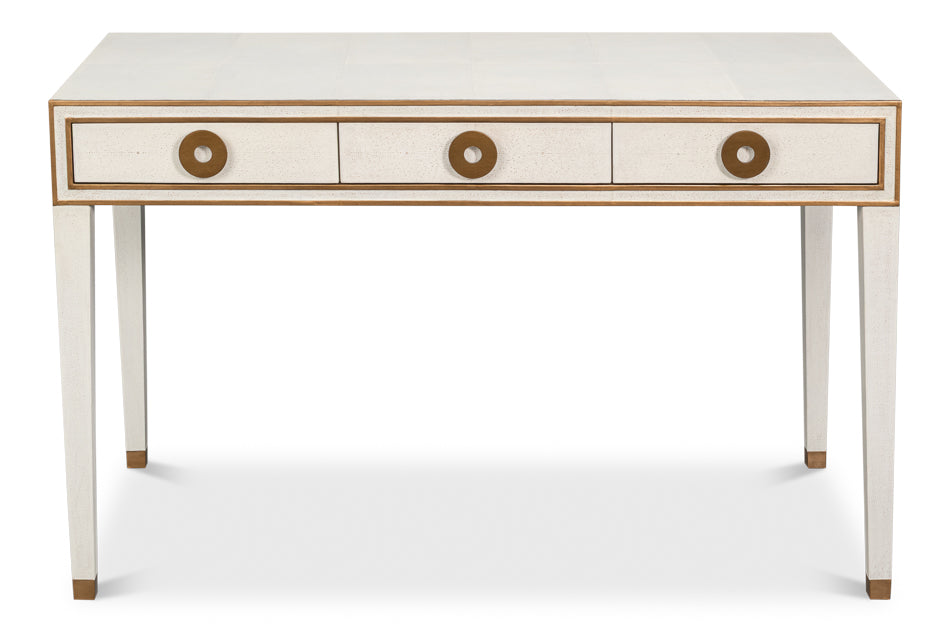 Gabriella Shagreen Desk/Table,Osprey Wht by Sarreid Ltd - view 2