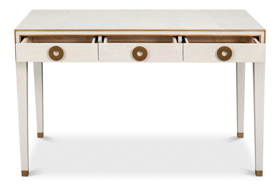 Gabriella Shagreen Desk/Table,Osprey Wht by Sarreid Ltd - view 3