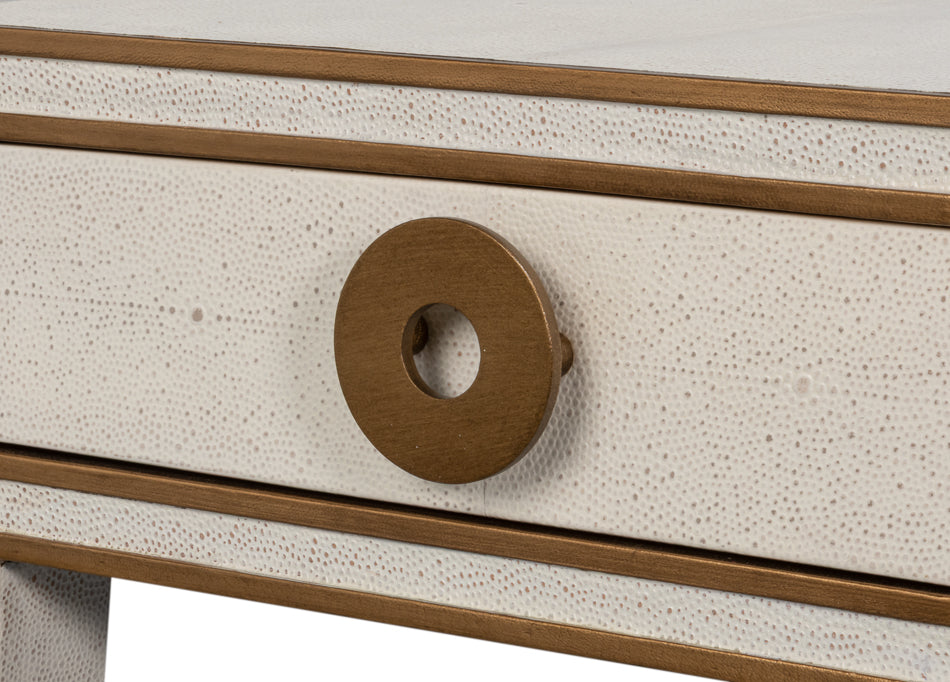 Gabriella Shagreen Desk/Table,Osprey Wht by Sarreid Ltd - view 6