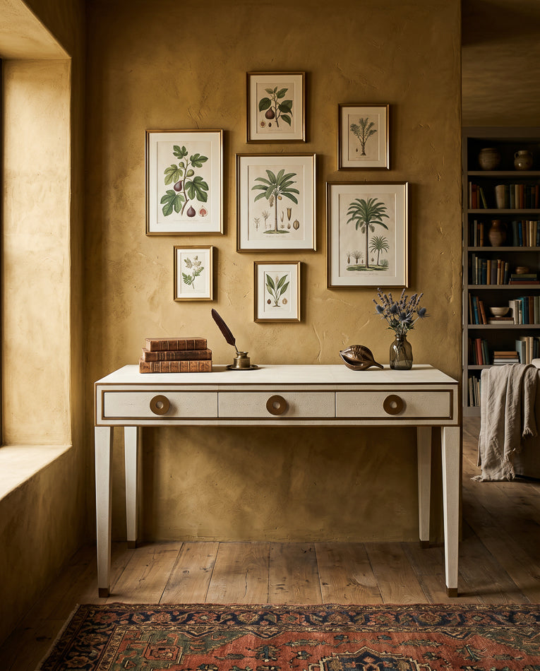 Gabriella Shagreen Desk/Table,Osprey Wht by Sarreid Ltd - view 12