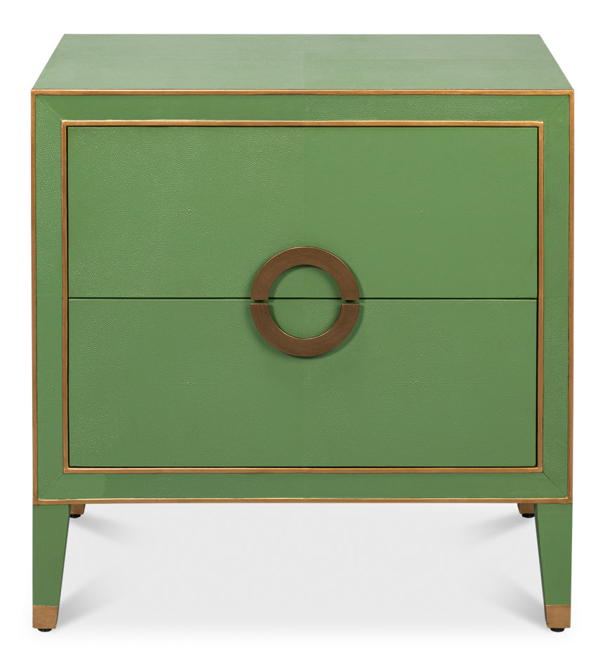 Gabriella Nightstand, Watercress by Sarreid Ltd - view 2