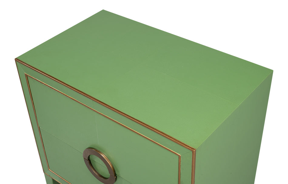 Gabriella Nightstand, Watercress by Sarreid Ltd - view 4