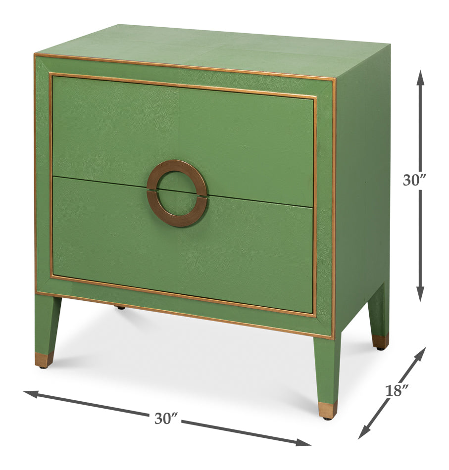 Gabriella Nightstand, Watercress by Sarreid Ltd - view 7