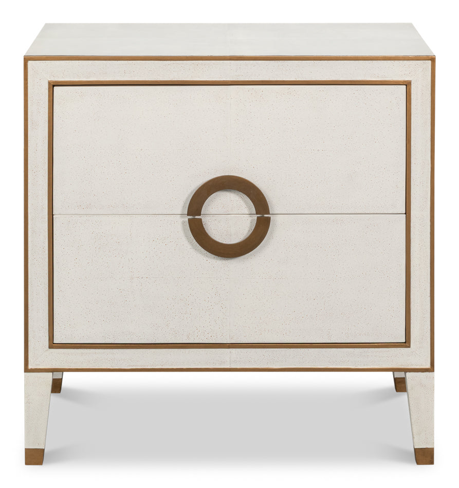 Gabriella Night Stand, Osprey White by Sarreid Ltd - view 2