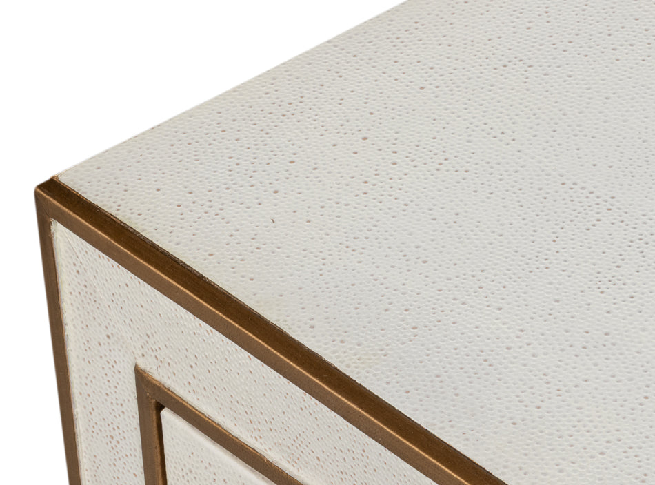 Gabriella Night Stand, Osprey White by Sarreid Ltd - view 5
