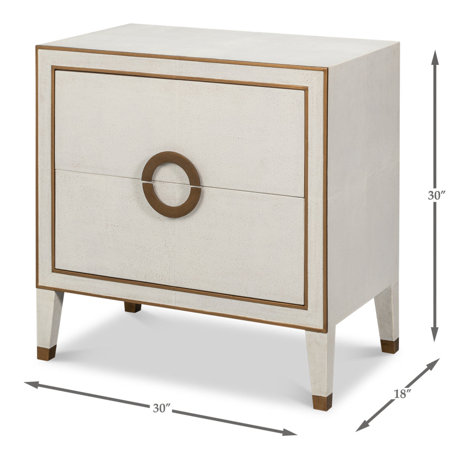 Gabriella Night Stand, Osprey White by Sarreid Ltd - view 7