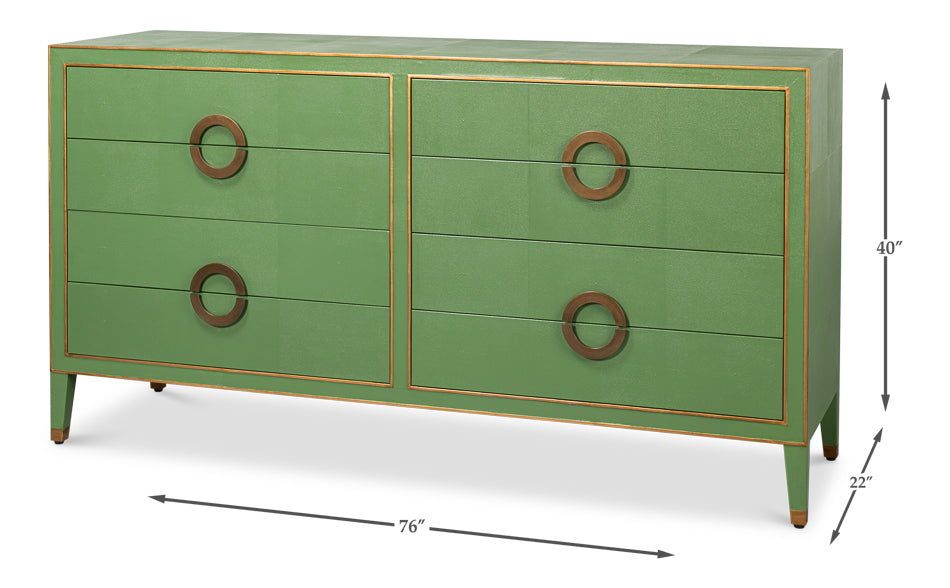Gabriella Chest Of Drawers, Watercress by Sarreid Ltd - view 7