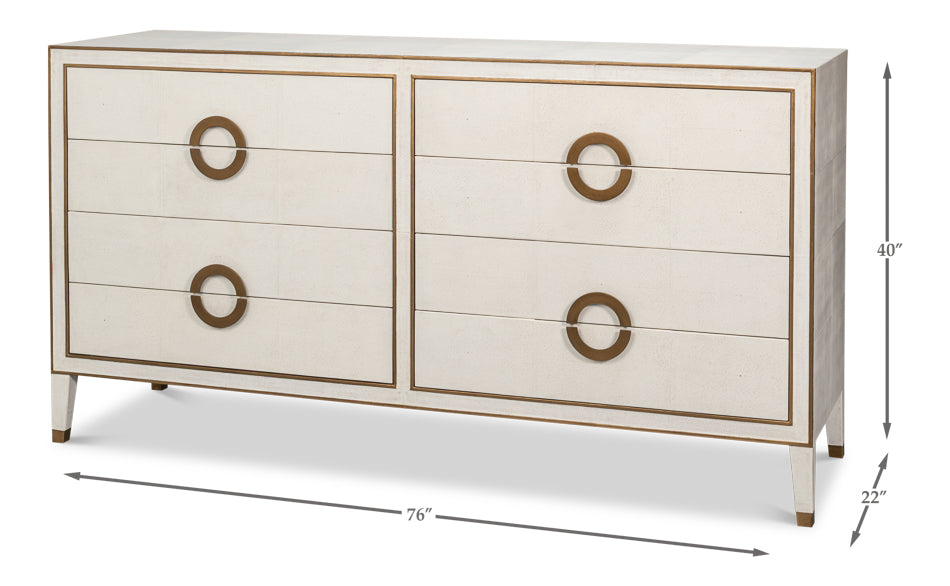 Gabriella Chest Of Drawers, Osprey White by Sarreid Ltd - view 7