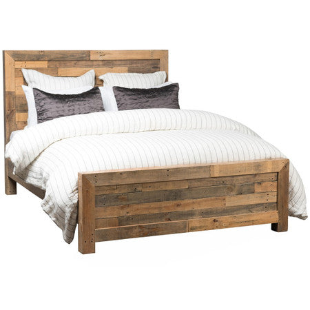 Angora Natural Reclaimed Wood Queen Platform Bed Frame