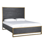 Elle Brass Frame Reclaimed Wood California King Platform Bed